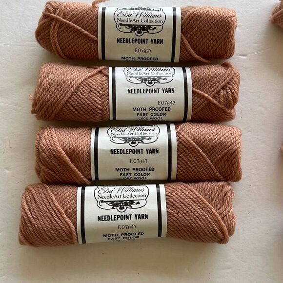 Elsa Williams  Lot 8 Mixed Lot Rust Camel Needlepoint Yarn 40 Yd Skein 1… - Picture 2 of 6
